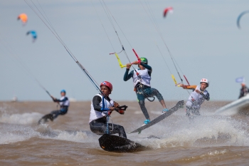 Dominican Republic and Germany take the Lead in Youth Olympic's Kiteboarding Event.